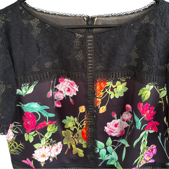 EUC Tadashi Shoji Leono Floral Print Dress Size 16 - Picture 7 of 14